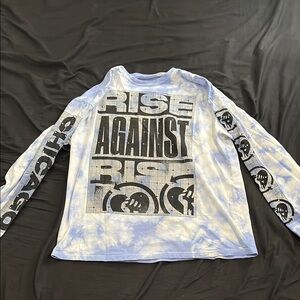 Rise Against Tie-Dye Long Sleeve Shirt Heart Fist